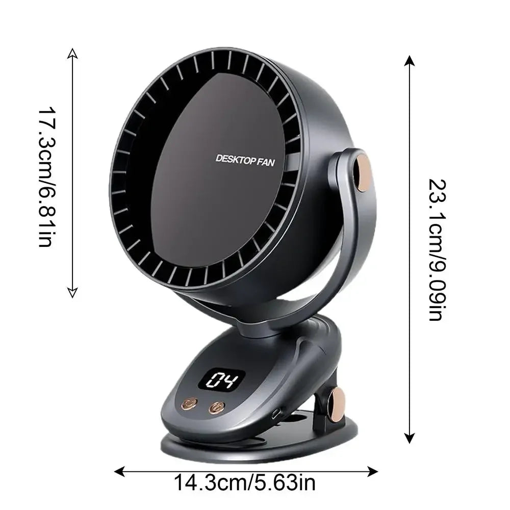 Ventilador Portátil USB Silencioso - Sem Fio de 6 Velocidades