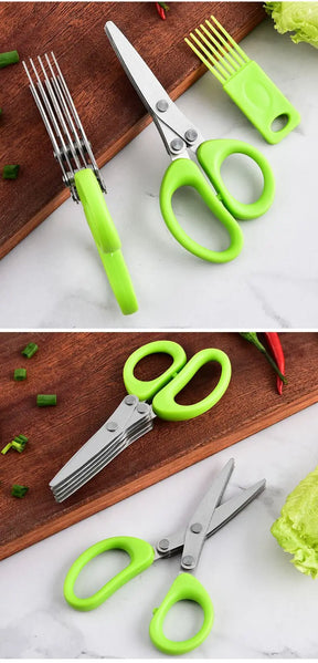 Tesoura Multicamadas de Cozinha - Para Corte modulado de Ervas