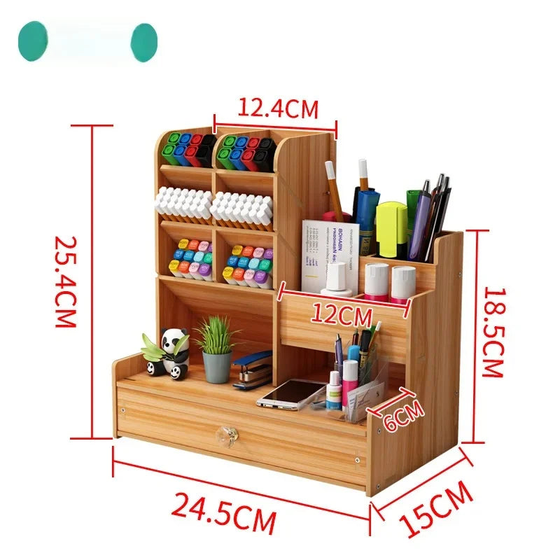 Organizador de Mesa em Madeira Ecológica - Design Nórdico