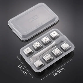 Cubos de Gelo Reutilizáveis - De Aço Inox 304 para Uísque