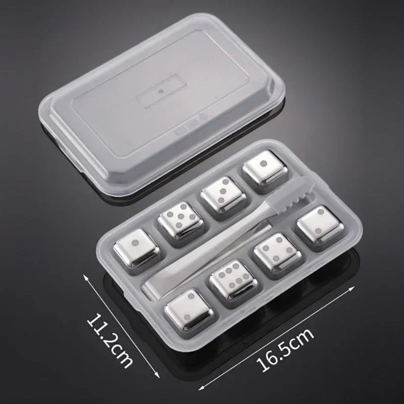 Cubos de Gelo Reutilizáveis - De Aço Inox 304 para Uísque