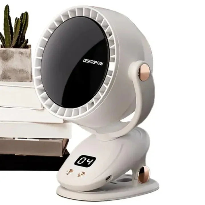 Ventilador Portátil USB Silencioso - Sem Fio de 6 Velocidades