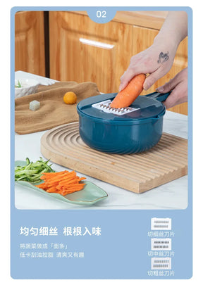 Cortador Manual para Vegetais - De Palha de Trigo e Aço Inox