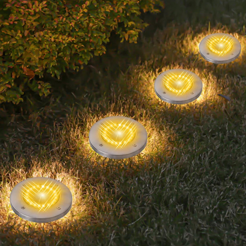 Luminária Solar LED Embutida - De Aço Inox para Jardim IP65