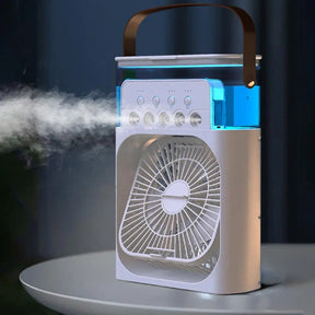 Climatizador Portátil 3 em 1 — Frescor Inteligente com USB-C