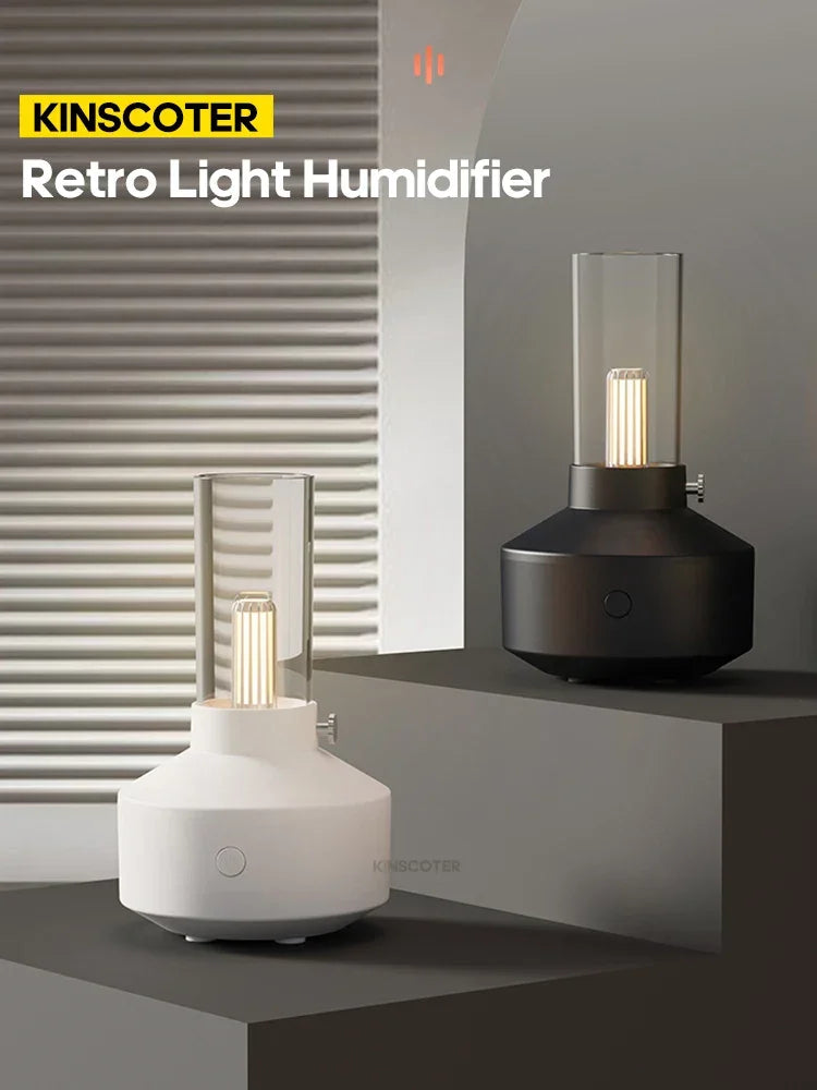 Umidificador Ultrassônico de Mesa - Com Luz LED Estilo Vela