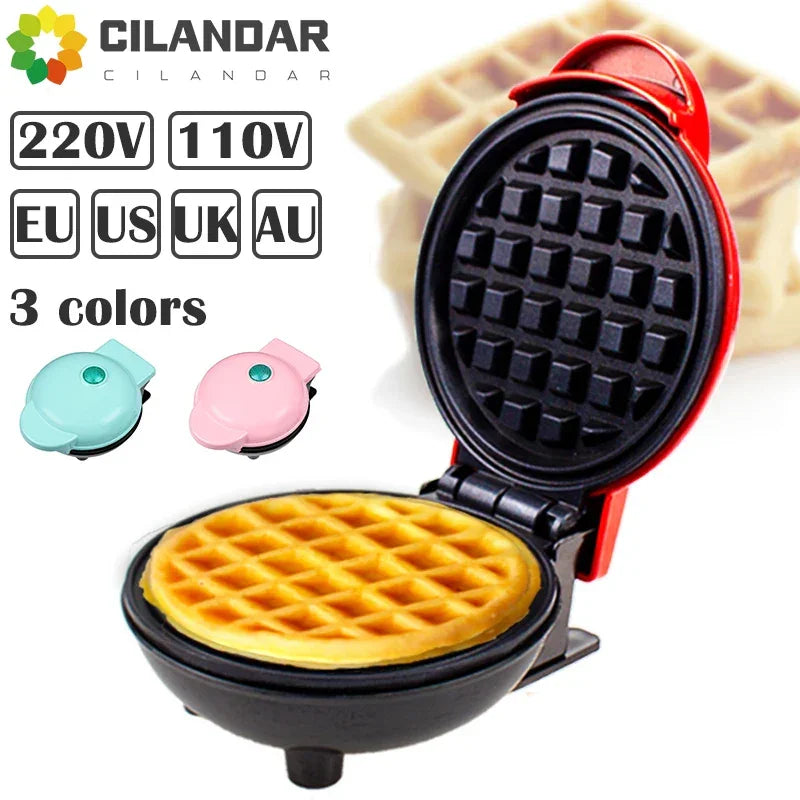 Máquina de Waffle Compacta - 350W com Placas Antiaderentes