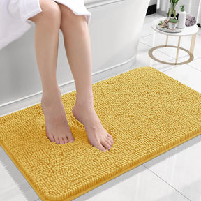 Tapete de Banheiro Microfibra Chenille - Ultra Absorvente Antiderrapante