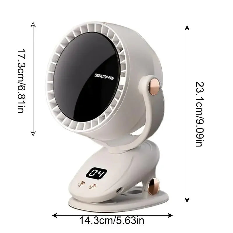 Ventilador Portátil USB Silencioso - Sem Fio de 6 Velocidades