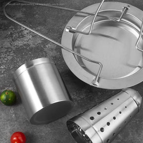 Grelha de Aço Inox Vertical - Para Assar Frango