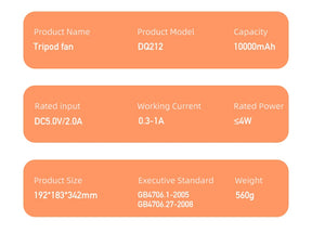 Ventilador Elétrico Portátil - Design Dobrável