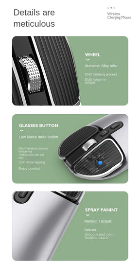 Mouse Bluetooth 2.4GHz - Silencioso e Recarregável