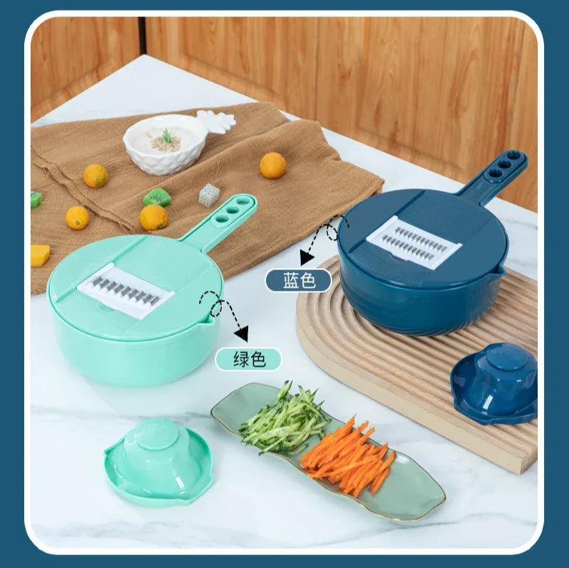 Cortador Manual para Vegetais - De Palha de Trigo e Aço Inox