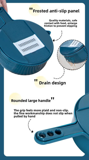 Cortador Manual para Vegetais - De Palha de Trigo e Aço Inox