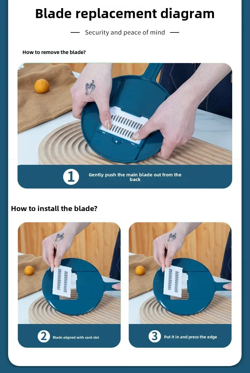 Cortador Manual para Vegetais - De Palha de Trigo e Aço Inox