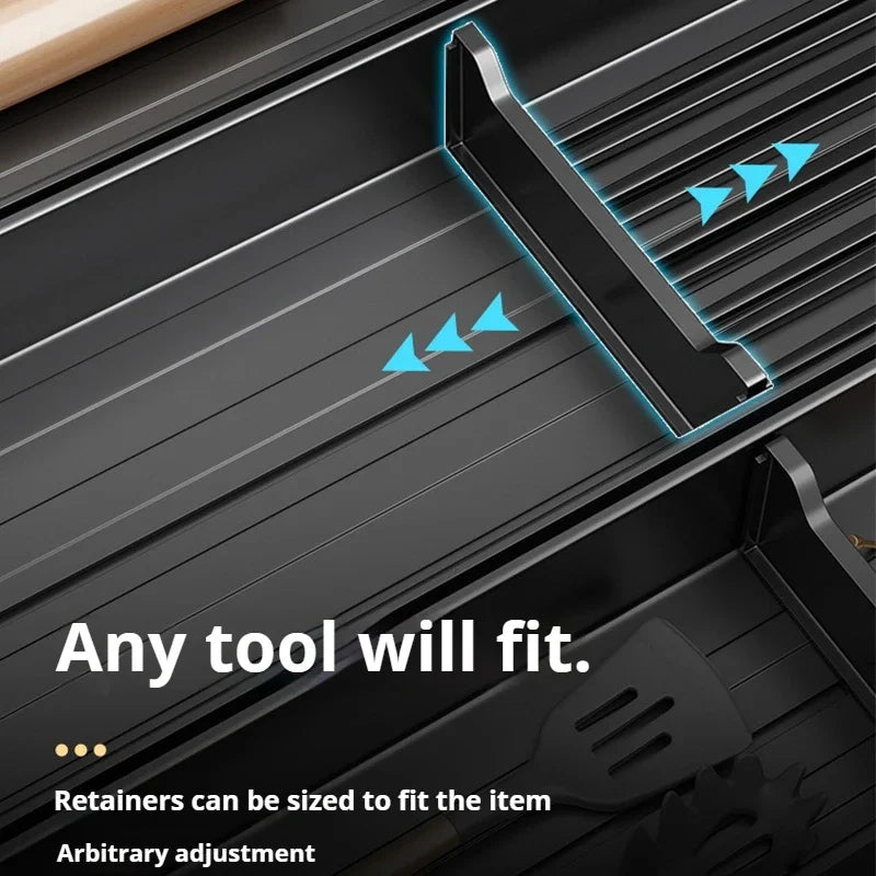 Organizador Retrátil para Gavetas - Em Alumínio