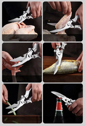 Tesoura Heavy Duty para Carnes - De Aço com Trava de Segurança