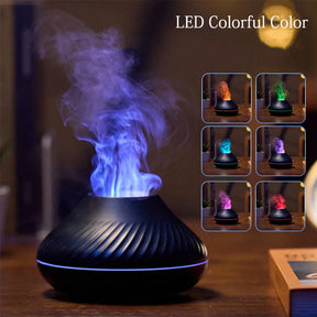 Aromatizador de Ambiente Chama LED - Com Luzes Coloridas e Nebulização
