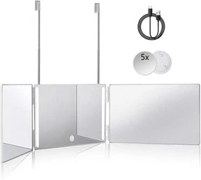 Espelho de Maquiagem 8 Polegadas - Ampliação 10x com Rotação 360º