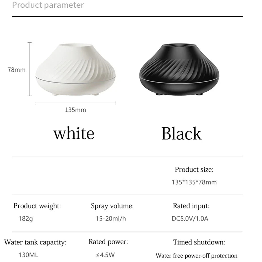 Aromatizador de Ambiente Chama LED - Com Luzes Coloridas e Nebulização