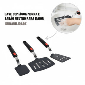 Kit de Espátulas de Cozinha de Silicone Resistente ao Calor -  600°F