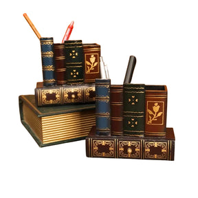 Porta-Canetas de Madeira - Estilo Retrô Organizador de Mesa