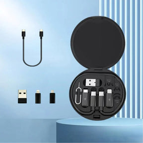 Adaptador OTG 5 em 1 Tipo C - Conversor Rápido com Estojo