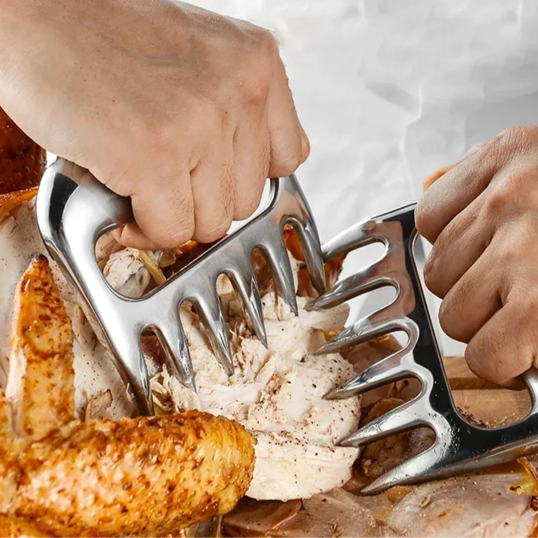 Garfos de Corte Garra Estilo Urso -em Aço Inox 6 Dentes