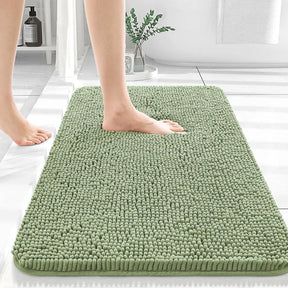 Tapete de Banheiro Microfibra Chenille - Ultra Absorvente Antiderrapante