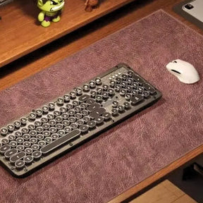 Mousepad Retrô Antiderrapante - Couro PU