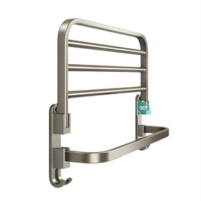 Toalheiro de Parede Dobrável em Alumínio - com Gancho