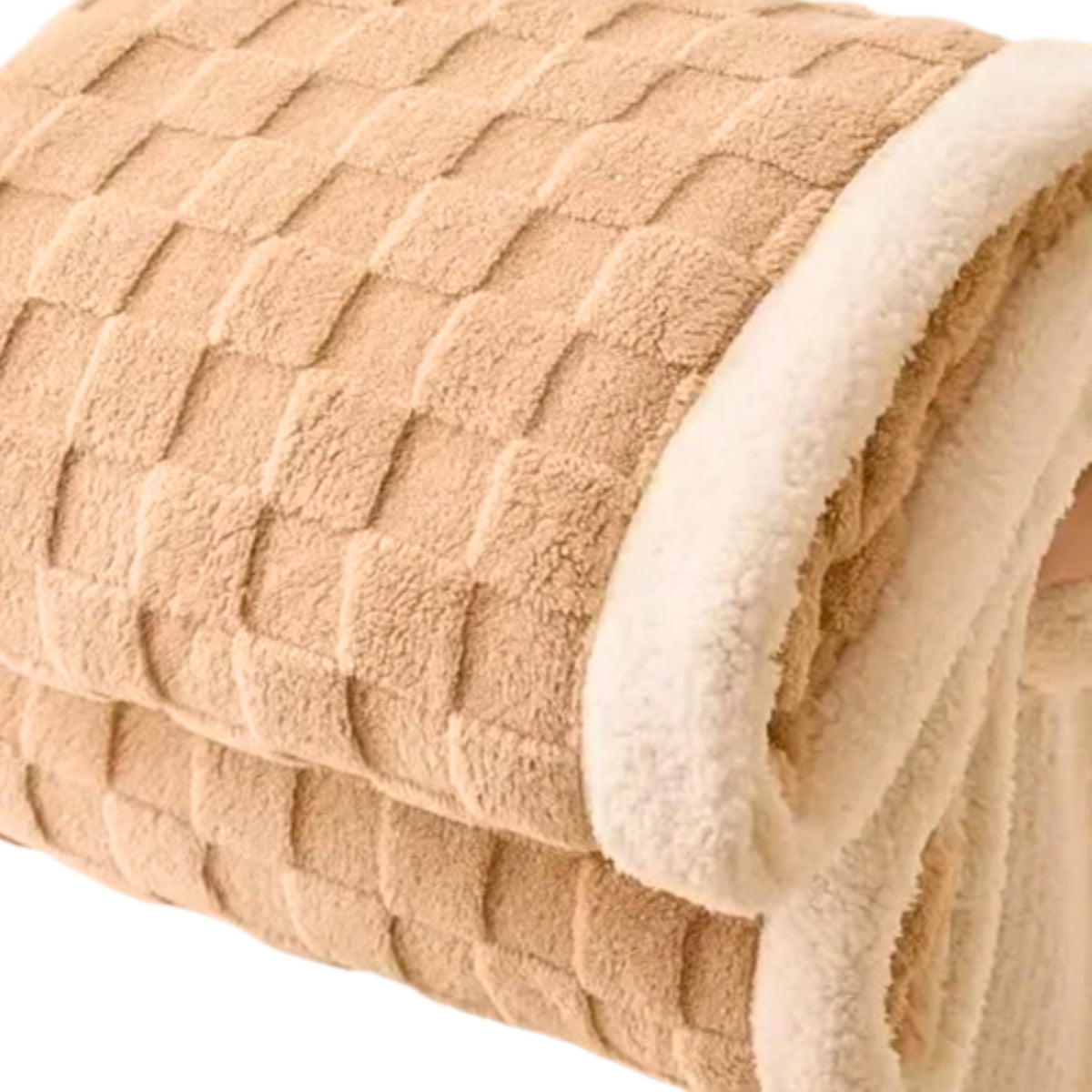 Cobertor Duplo de Poliéster e Algodão - Tricotado