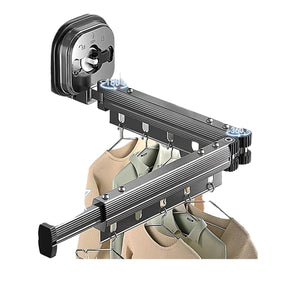 Varal Retrátil de Parede em Alumínio - Dobrável 360º Sem Furo