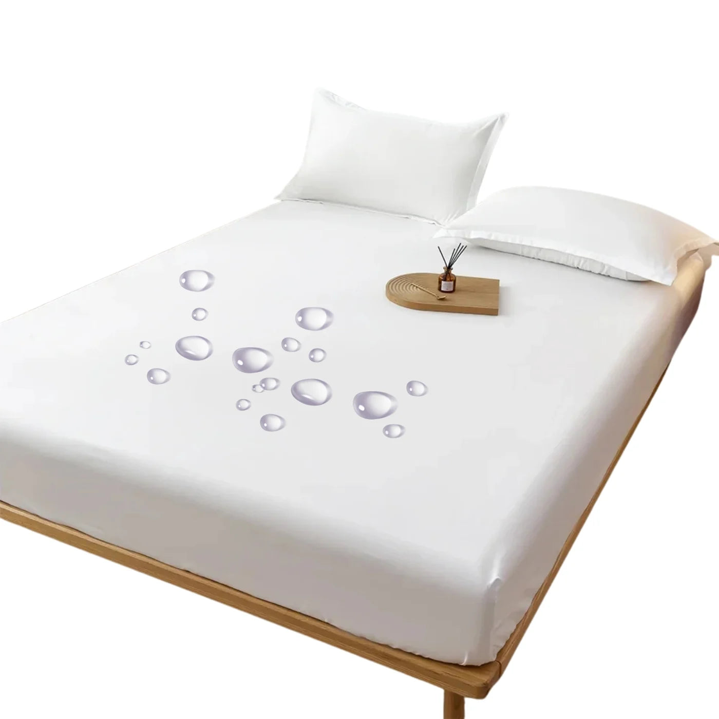 Lençol Protetor Impermeável de Poliéster - Antiácaro e Respirável