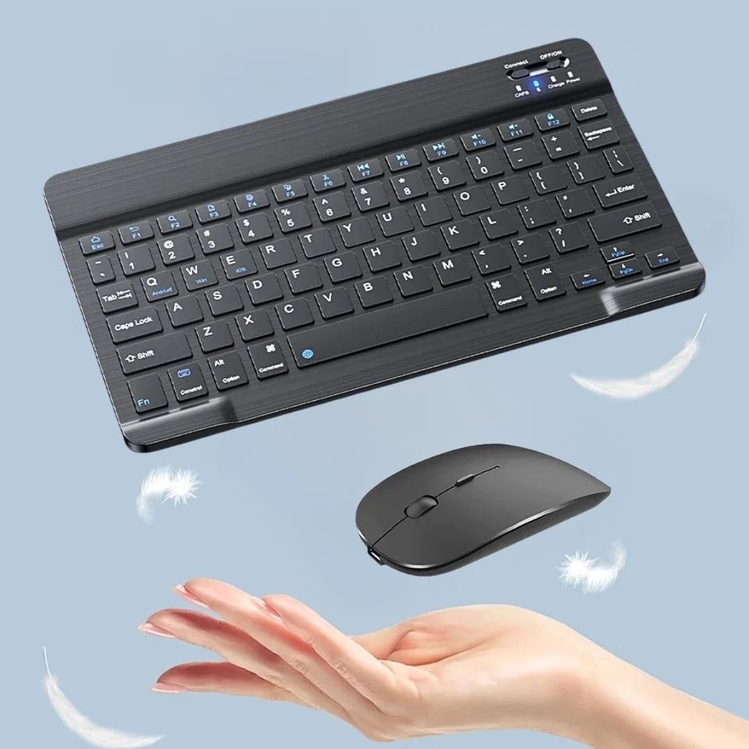 Teclado Bluetooth Multilíngue Silencioso - Recarregável