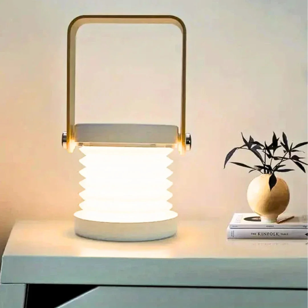 Luz de LED Dobrável e Giratória - Recarregável Touch com 3 Níveis