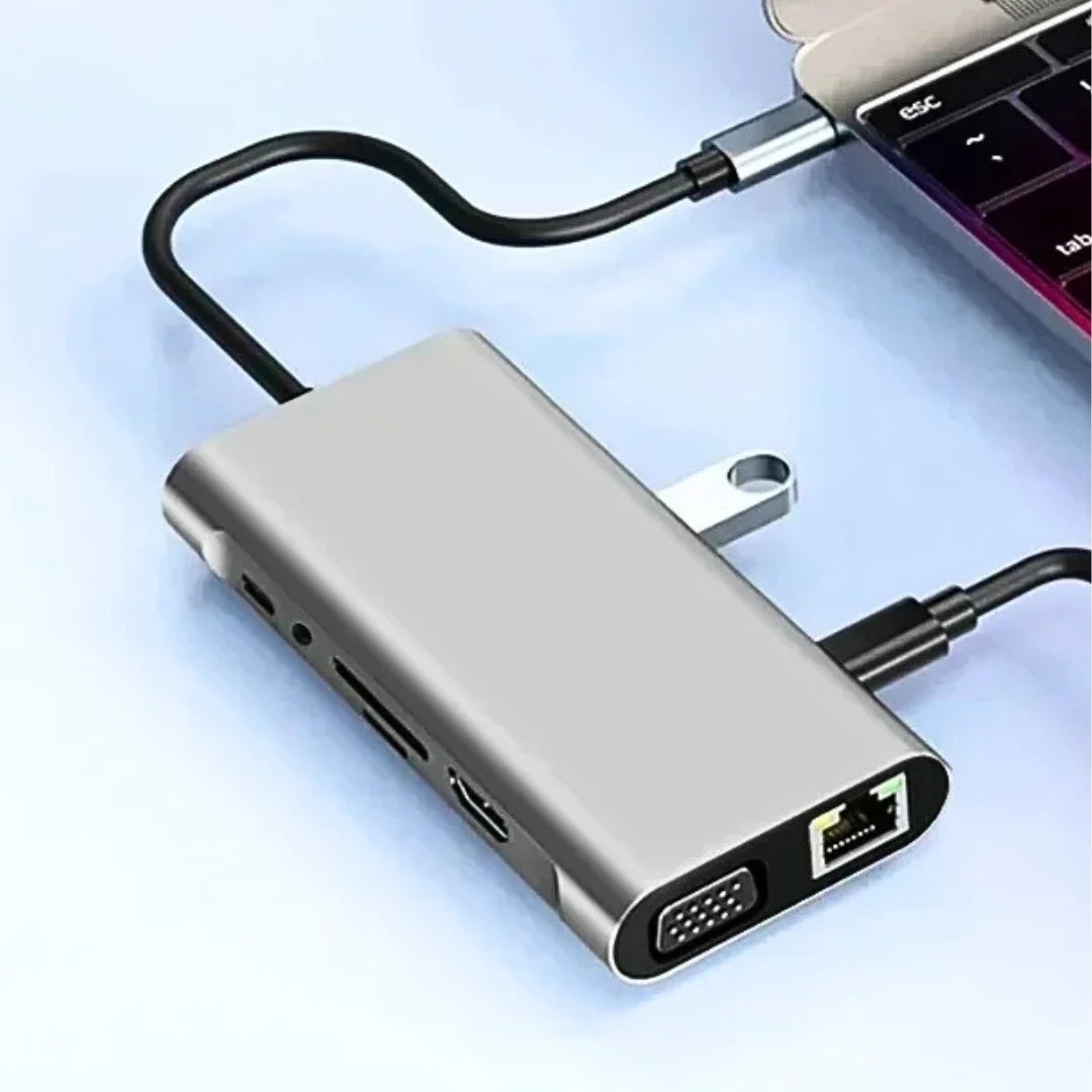 HUB USB-C 11 em 1 para MacBook - 4K HDMI e PD 87W