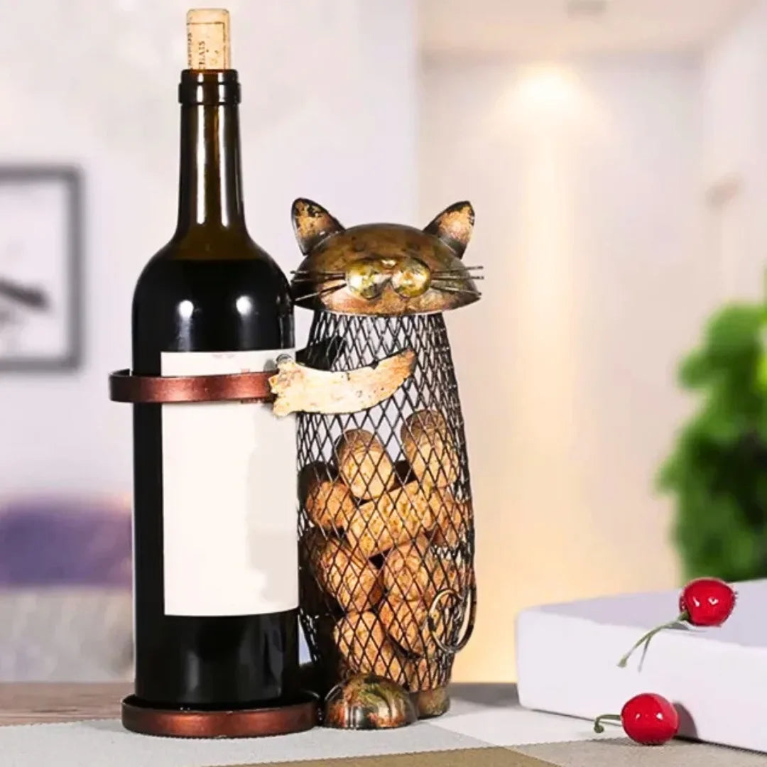 Porta-Vinhos Artesanal de Ferro - Para Decoração de Bar e Adega