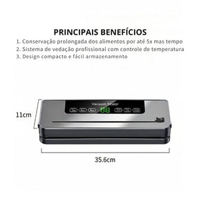 Seladora a Vácuo Automática - Com Tela Touch e Modo Úmido/Seco
