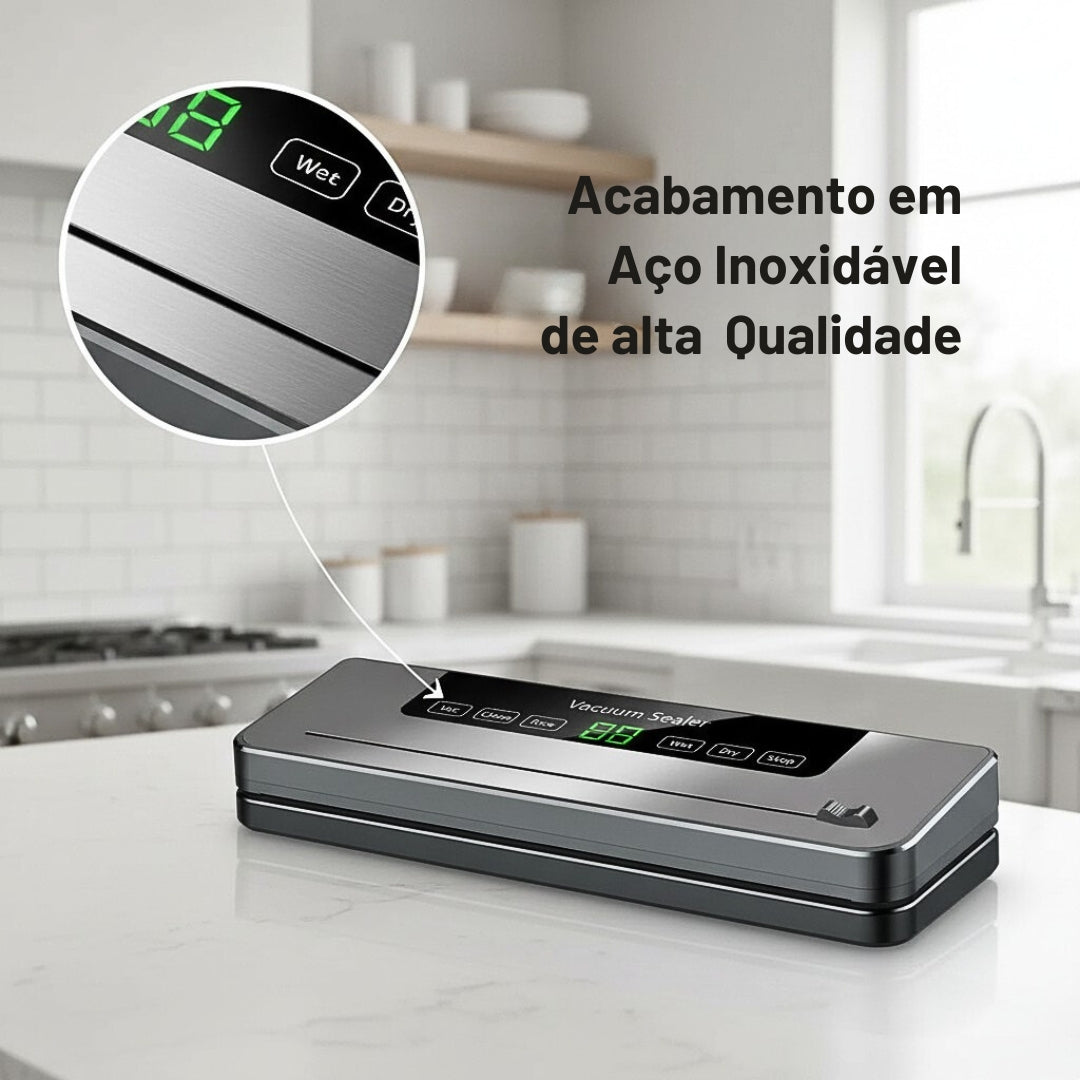Seladora a Vácuo Automática - Com Tela Touch e Modo Úmido/Seco