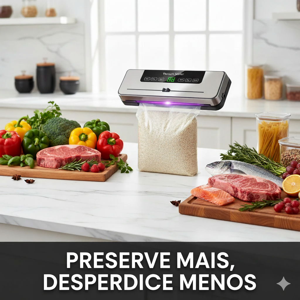 Seladora a Vácuo Automática - Com Tela Touch e Modo Úmido/Seco