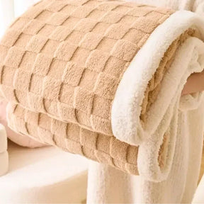 Cobertor Duplo de Poliéster e Algodão - Tricotado