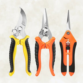 Kit de 3 Tesouras para Poda - em Aço Inox