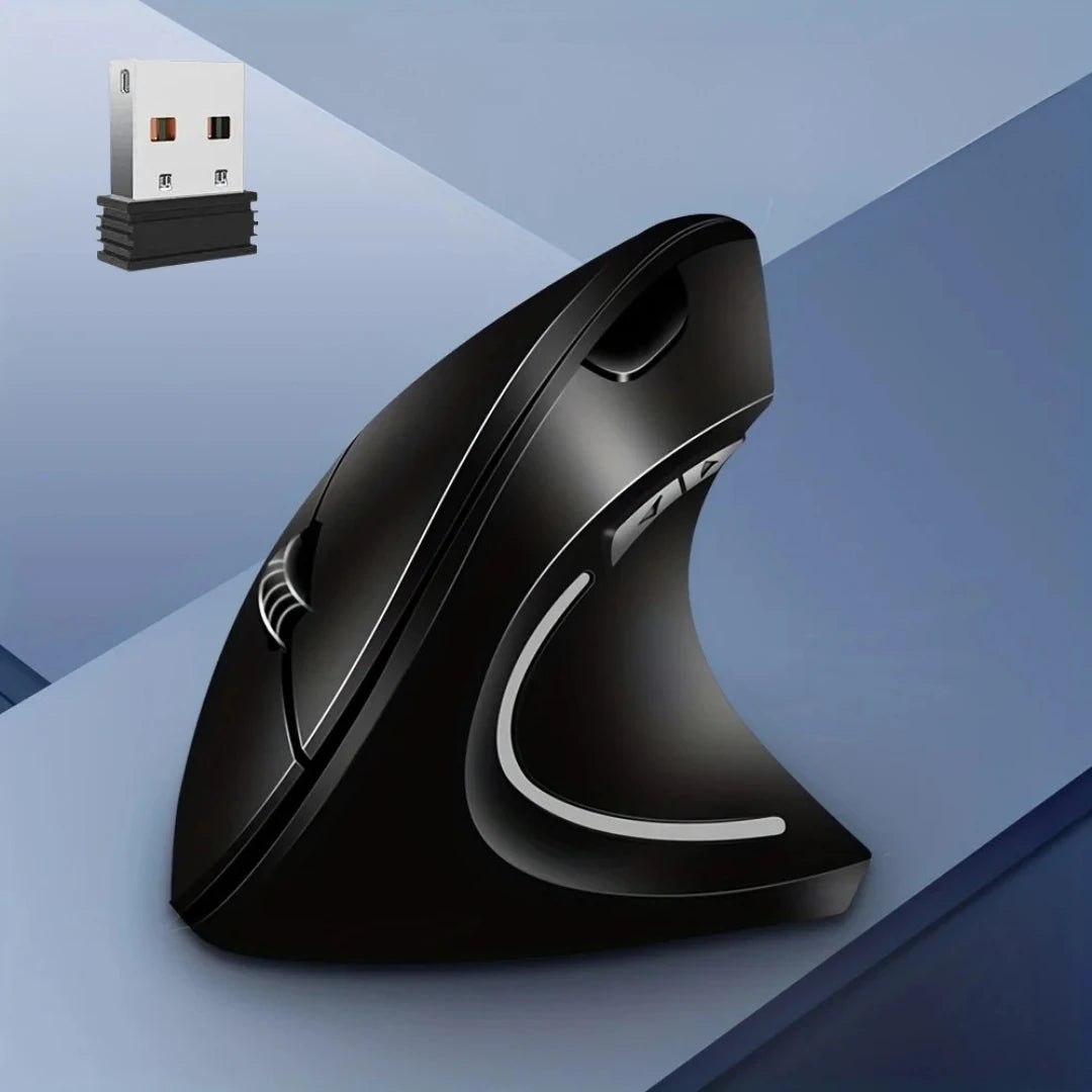 Mouse Vertical Ergonômico Recarregável - Bluetooth e 2,4GHz