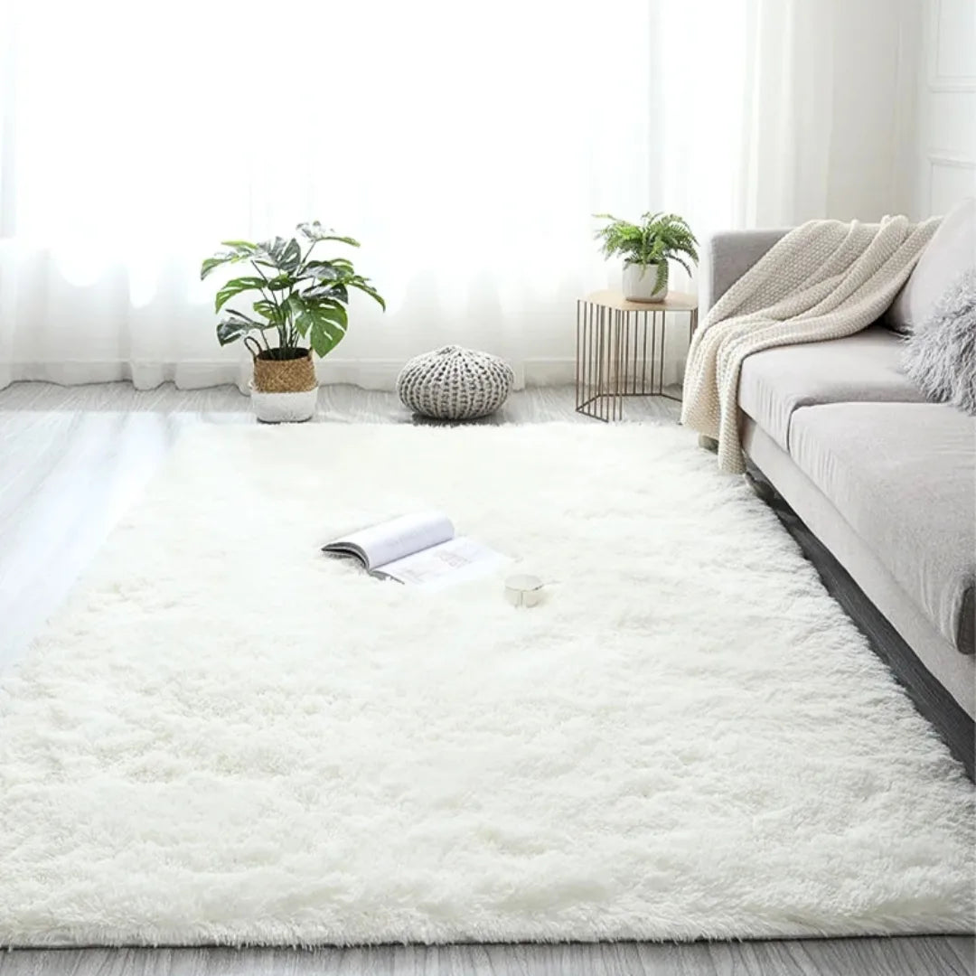 Tapete de Pelúcia Degrade - Macio e Antiderrapante para Quarto