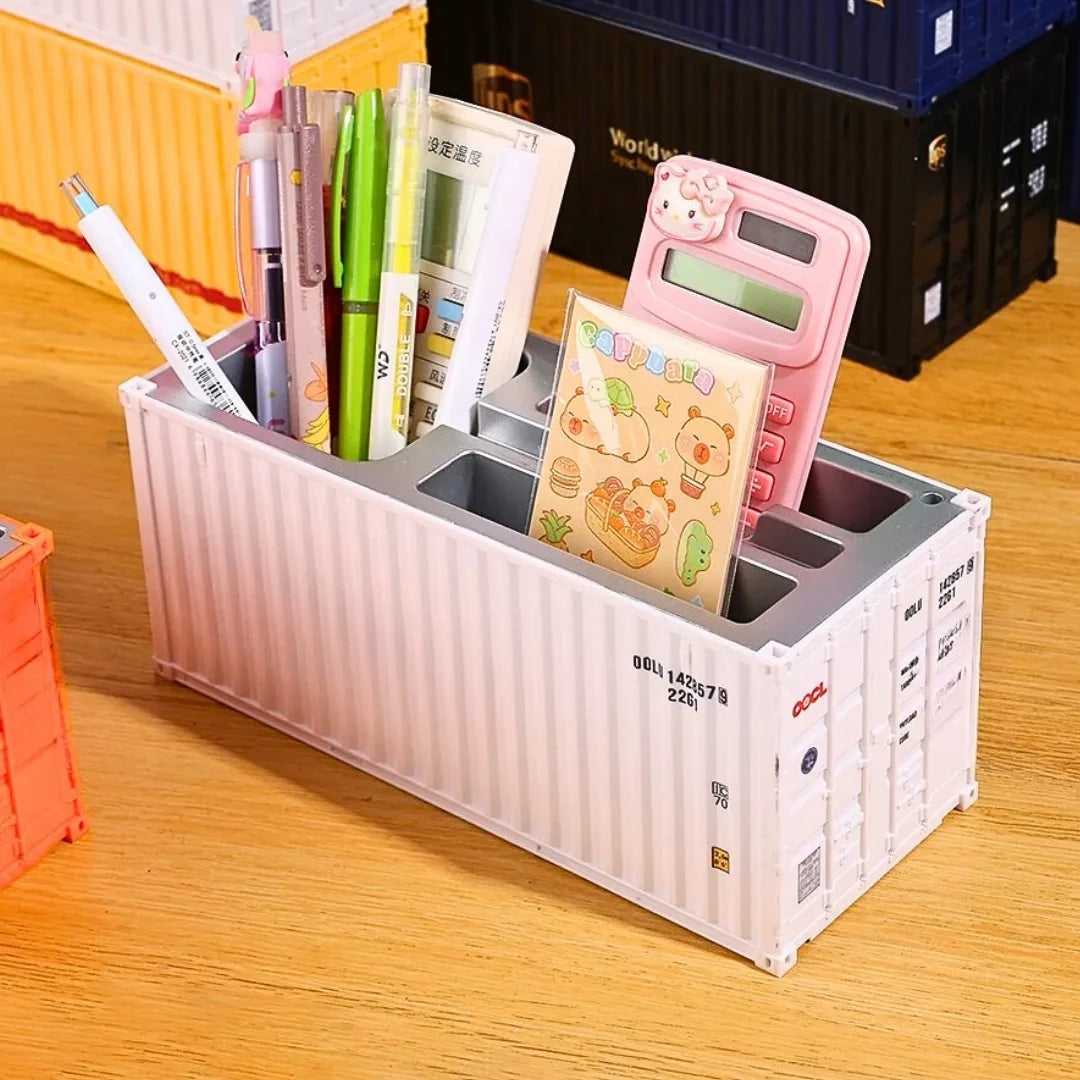 Organizador de Mesa em Formato Container - em Plástico